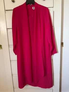 Fuchsia Womens Dress with Draped Front - size 14